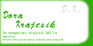 dora krajcsik business card